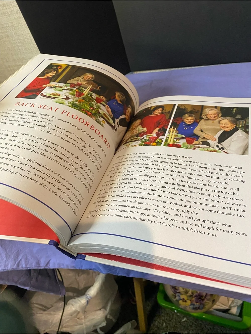 Linger Around the Table Y'all – White & Blue Cookbook by Brenda Gantt